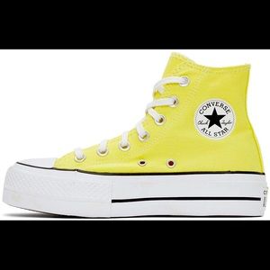 Converse Canvas Yellow Platform Chuck Taylor All Star High-tops